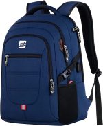 Bagsure Travel Laptop Backpack, Business Water Resistant Laptop Backpack with USB Charging Port, Durable Anti Theft College School Computer Bag for Men & Women Fits 15.6 Inch Notebook & Laptop